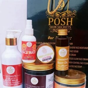 This kit is everything you need to achieve a natural flawless whiter complexion, it gives a glowing even skin tone. Suitable for light skinned individuals or for those who wants to upgrade to a lighter complexion. Kit contains: Fruity lotion Fruity polisher (scrub) Luxury argan soap Body oil Face cream Face wash ⁣ For best results with our products kindly send a DM for consultation before placing order. ⁣⁣⁣⁣⁣⁣⁣⁣⁣⁣⁣⁣⁣⁣⁣⁣⁣⁣⁣⁣⁣⁣⁣Want an even tone flawless skin? Use these products and thank me later... 🧡EVEN SKINTONE ✅ ❌ NO BLEACHING ZONE ⛔ ORAGANIC INGREDIENTS ✅ LUXURIOUS SKINCARE ✅ Our products are formulated with 100% Oraganic ingredients. These recommended products will gradually whiten your skin within 40 days. The active base ingredients, smoothen rough skin, moisturise, renews surface layers, skin appears whiter, radiant & even. Your skin will feel soft and smooth from the very first application.